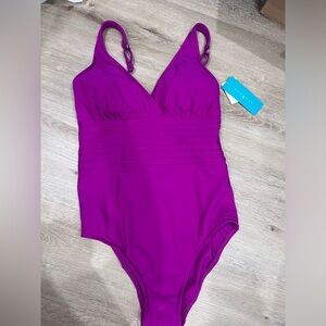 Aqua Green brand swimsuit - magenta